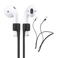Headphone Strap Silicone Earbuds Strap Wire Cable Connector Earphone Sports Neckband Strap Replacement Airpods (White)